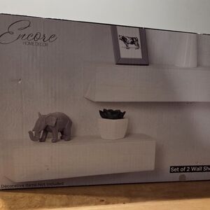 White Wall Shelf Set - Set of 2 Shelves - NIB